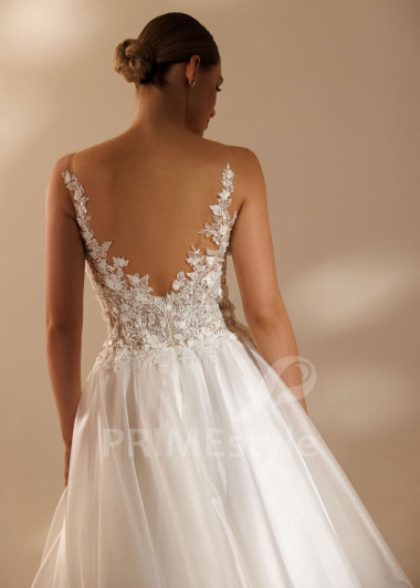 Tylové svadobné šaty Heiley s 3D čipkou | PRIMESTYLE.SK