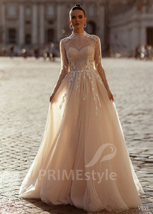 Luxusné elegantné svadobné šaty RS855