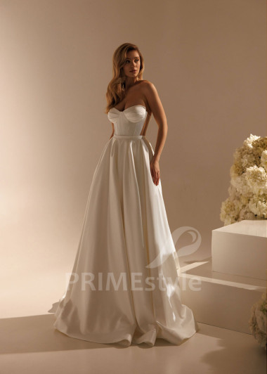 Krátke svadobné šaty Mia s korzetom | PRIMESTYLE.SK