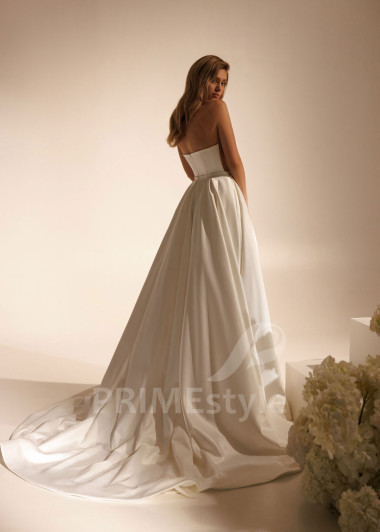 Hladké svadobné šaty Mia s korzetom | PRIMESTYLE.SK