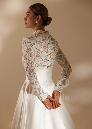 Elegantné svadobné šaty Penelope s čipkovaným korzetom | PRIMESTYLE.SK