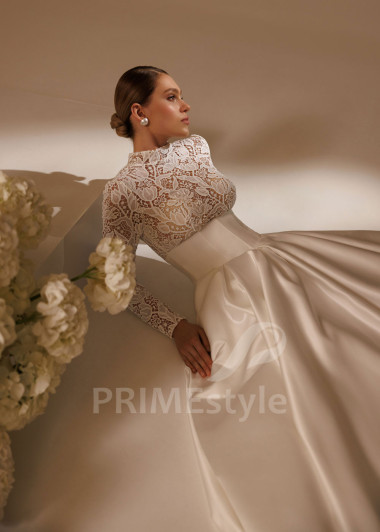 Elegantné svadobné šaty Penelope s čipkovaným korzetom | PRIMESTYLE.SK