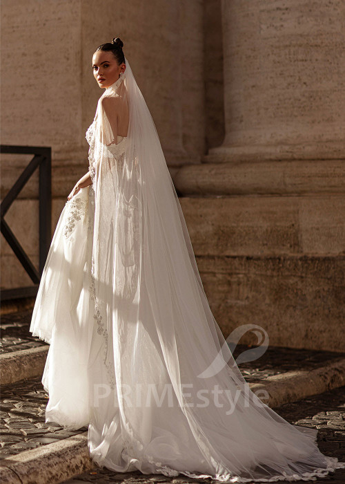 Luxusné čipkované svadobné šaty RS856