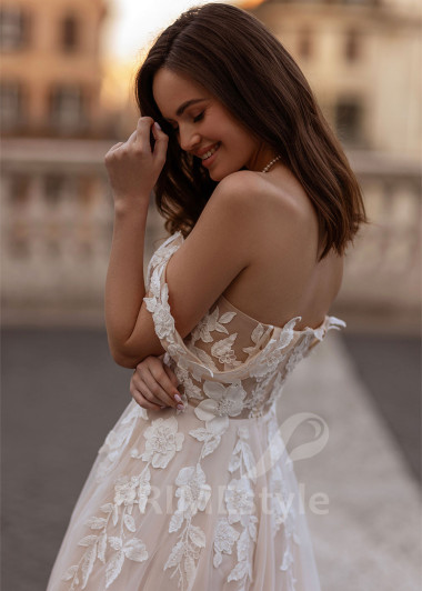 Luxusné kvetované svadobné šaty RS858 - primestyle.sk