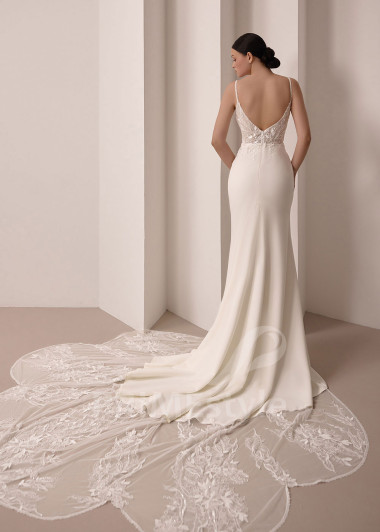 Elegantné svadobné šaty s čipkovaným živôtikom VS1214 | PRIMESTYLE.SK