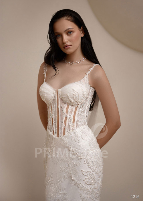Elegantné čipkované svadobné šaty VS1216