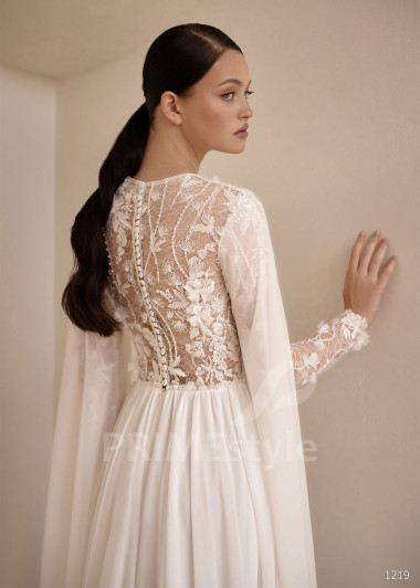 Svadobné šaty s dlhým čipkovaným rukávom VS1219 | PRIMESTYLE.SK