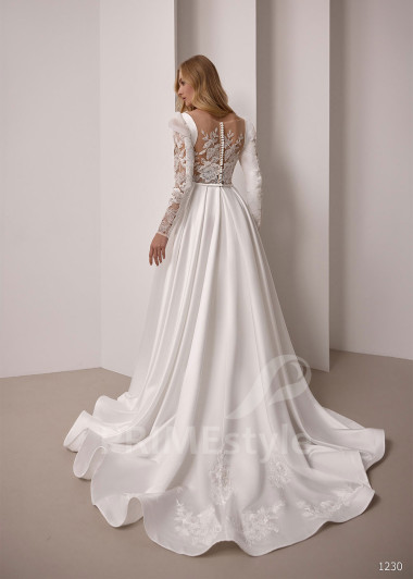 Jednoduché svadobné šaty s odhaleným chrbtom VS1230 | PRIMESTYLE.SK