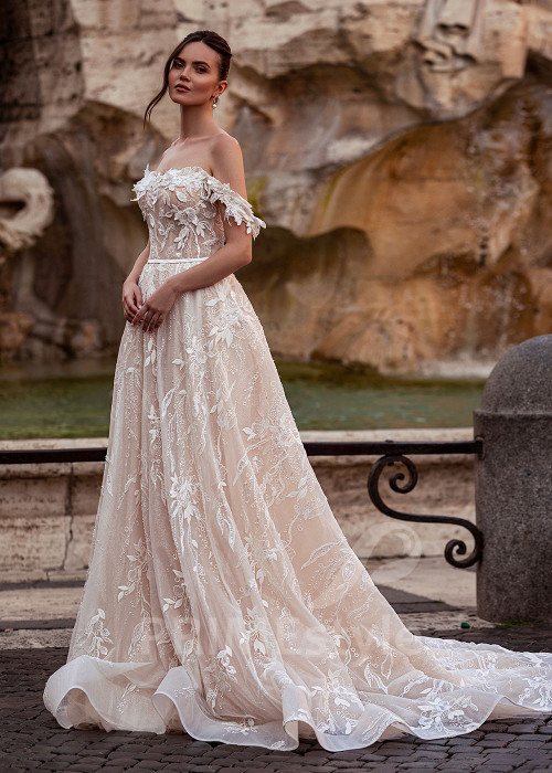 Luxusné romantické svadobné šaty RS863