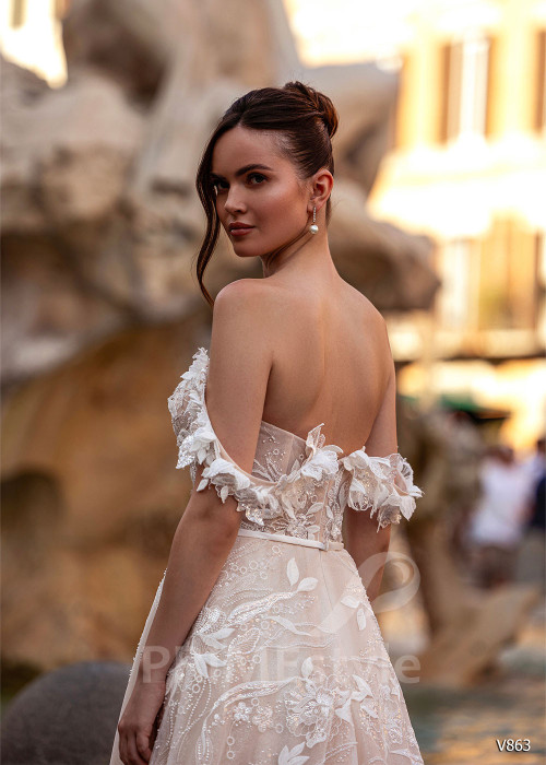 Luxusné romantické svadobné šaty RS863