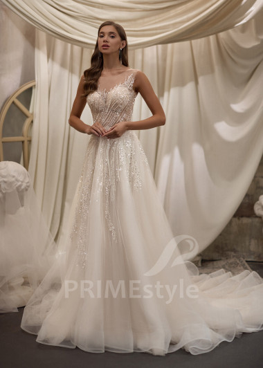 Luxusné čipkované svadobné šaty RC2802