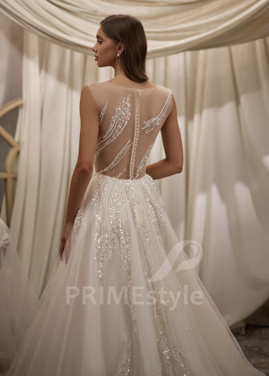 Luxusné čipkované svadobné šaty RC2802 - primestyle.sk