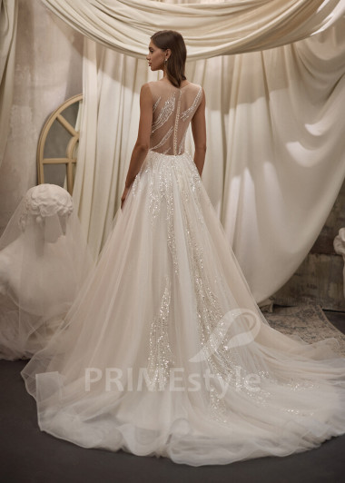 Luxusné čipkované svadobné šaty RC2802 - primestyle.sk