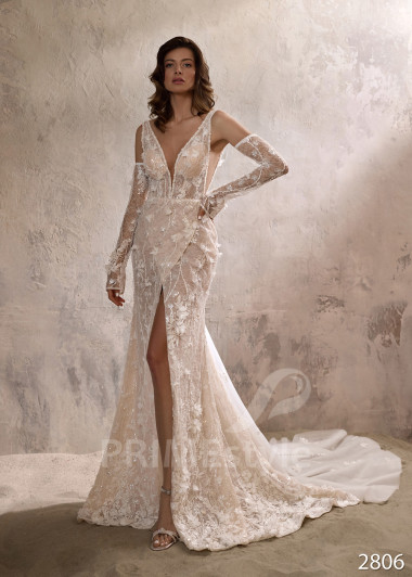 Luxusné celočipkované svadobné šaty RC2806