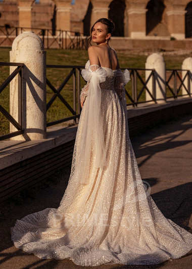 Luxusné trblietavé svadobné šaty RS864 - primestyle.sk