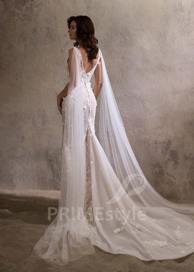 Luxusné celočipkované svadobné šaty RC2806 - primestyle.sk