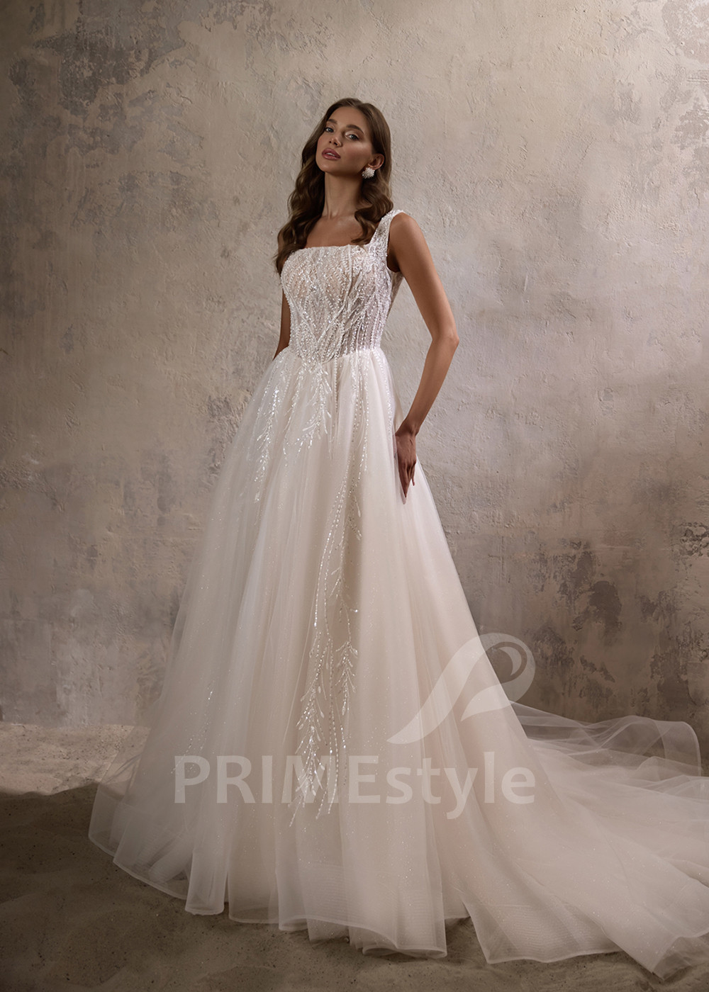 Luxusné svadobné šaty na ramienka RC2808