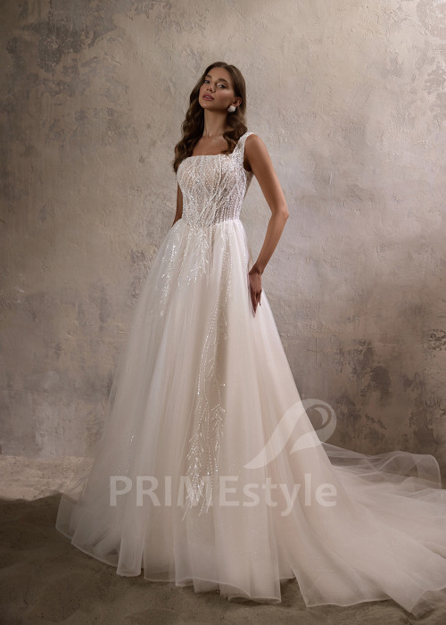 Luxusné svadobné šaty na ramienka RC2808