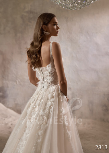 Romantické svadobné šaty na ramienka RC2813 - primestyle.sk