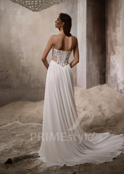 Elegantné svadobné šaty pre staršie nevesty RC2815