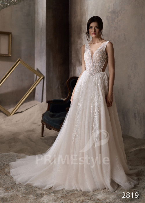 Luxusné čipkované svadobné šaty RC2819