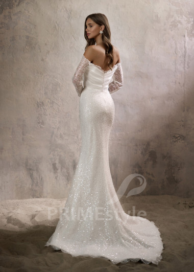 Elegantné trblietavé svadobné šaty RC2821 - primestyle.sk