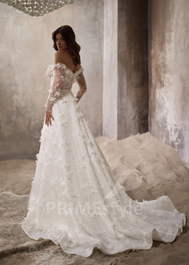 Luxusné celočipkované svadobné šaty RC2825 - primestyle.sk