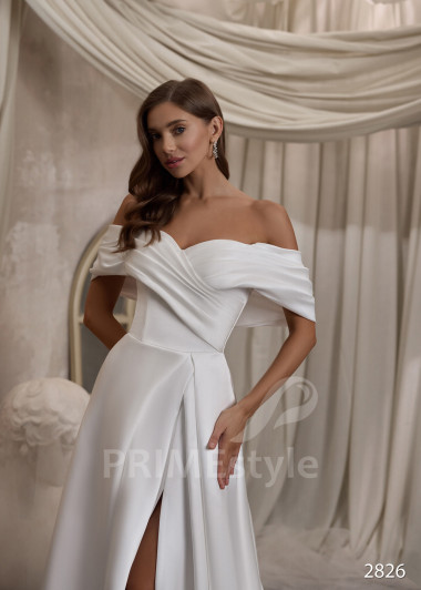 Elegantné saténové svadobné šaty RC2826 - primestyle.sk