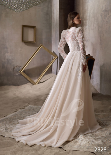 Elegantné čipkované svadobné šaty RC2828 - primestyle.sk