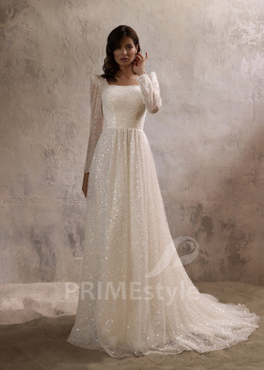 Luxusné trblietavé svadobné šaty RC2830