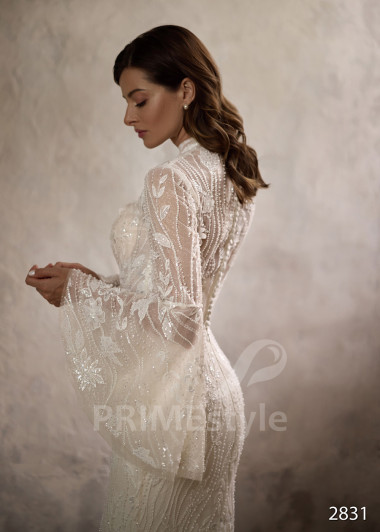 Exkluzívne priliehavé svadobné šaty RC2831 - primestyle.sk