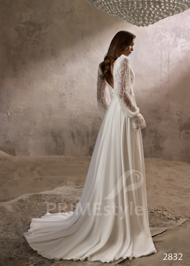 Romantické svadobné šaty s dlhým rukávom RC2832 - primestyle.sk