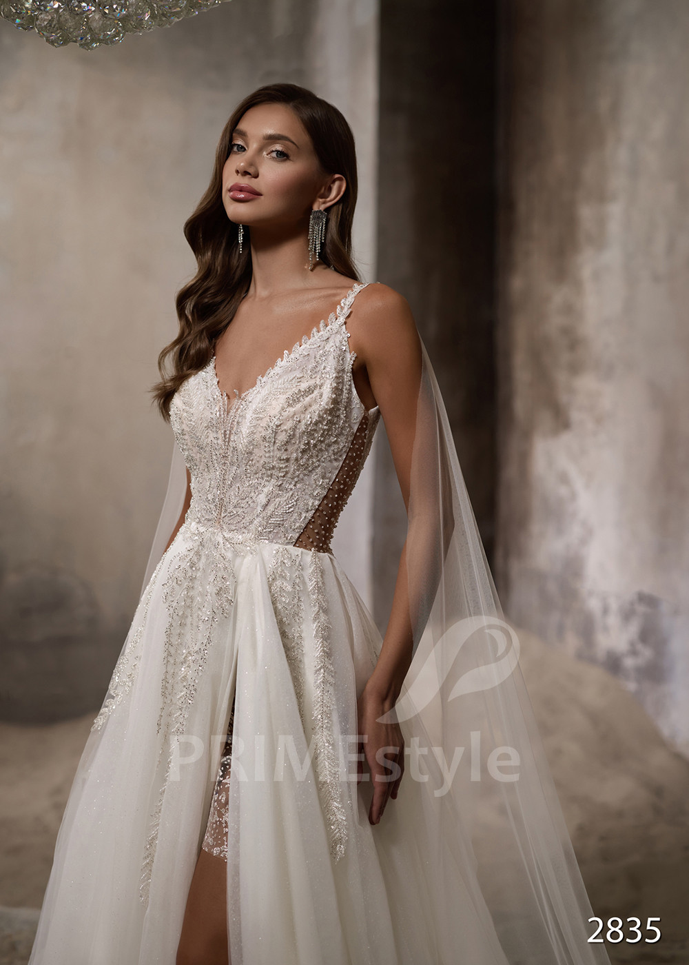 Luxusné svadobné šaty na ramienka RC2835