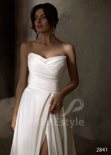 Elegantné saténové svadobné šaty RC2841 - primestyle.sk