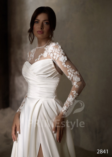 Elegantné saténové svadobné šaty RC2841 - primestyle.sk