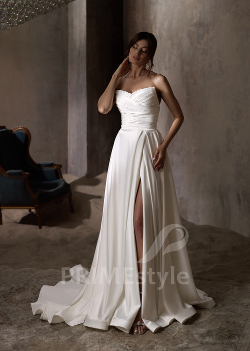 Elegantné saténové svadobné šaty RC2841
