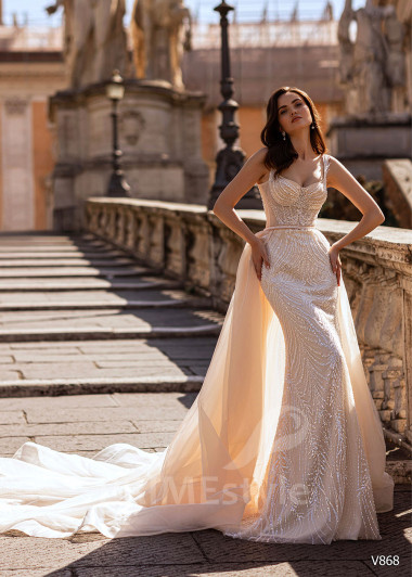Elegantné trblietavé svadobné šaty RS868 - primestyle.sk