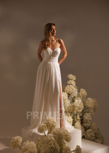 Elegantné svadobné šaty Selena s rozparkom