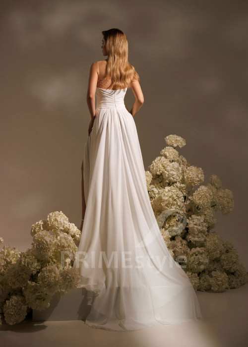 Elegantné svadobné šaty Selena s rozparkom