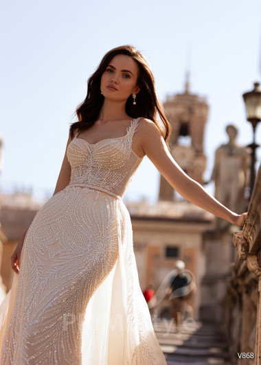 Elegantné trblietavé svadobné šaty RS868 - primestyle.sk
