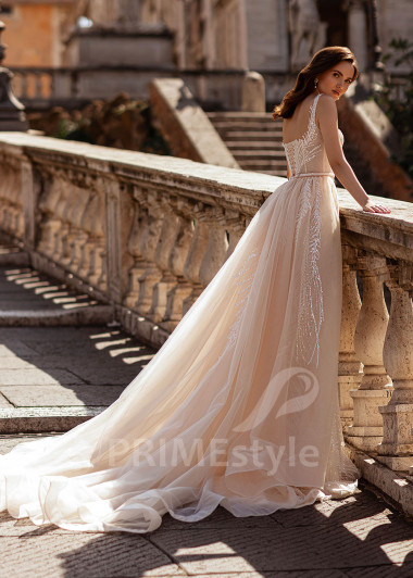 Elegantné trblietavé svadobné šaty RS868 - primestyle.sk