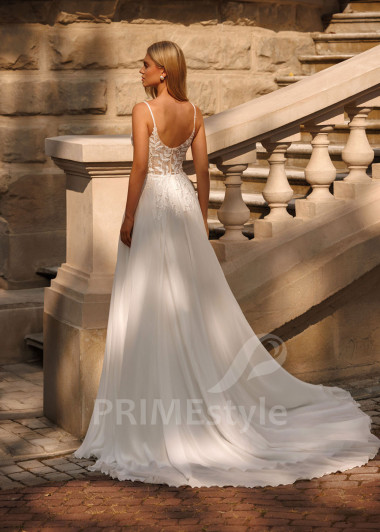 Svadobné šaty na ramienka Ariel - primestyle.sk