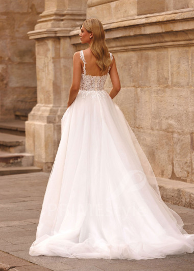 Svadobné šaty na ramienka Eloise - primestyle.sk