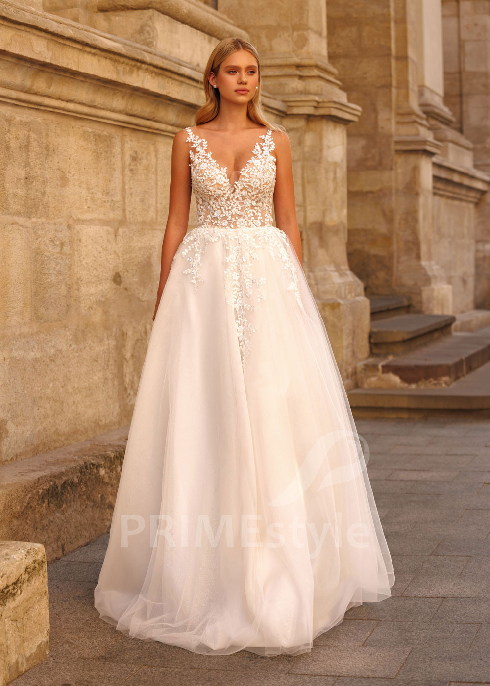 Tylové svadobné šaty Flora