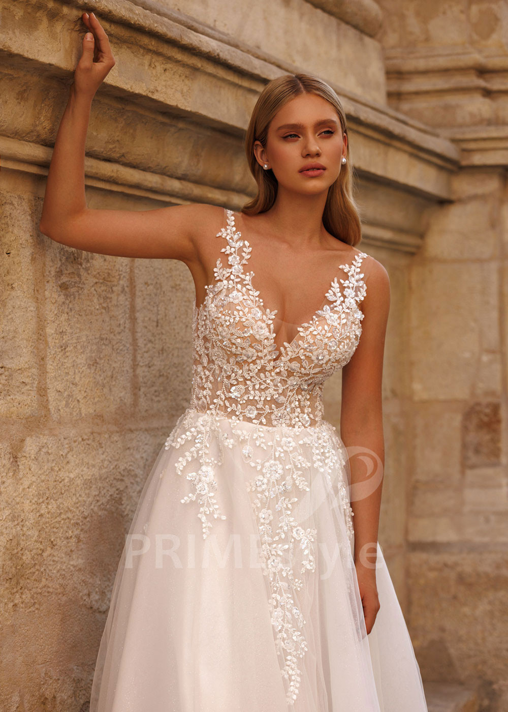 Tylové svadobné šaty Flora