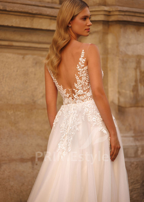 Tylové svadobné šaty Flora