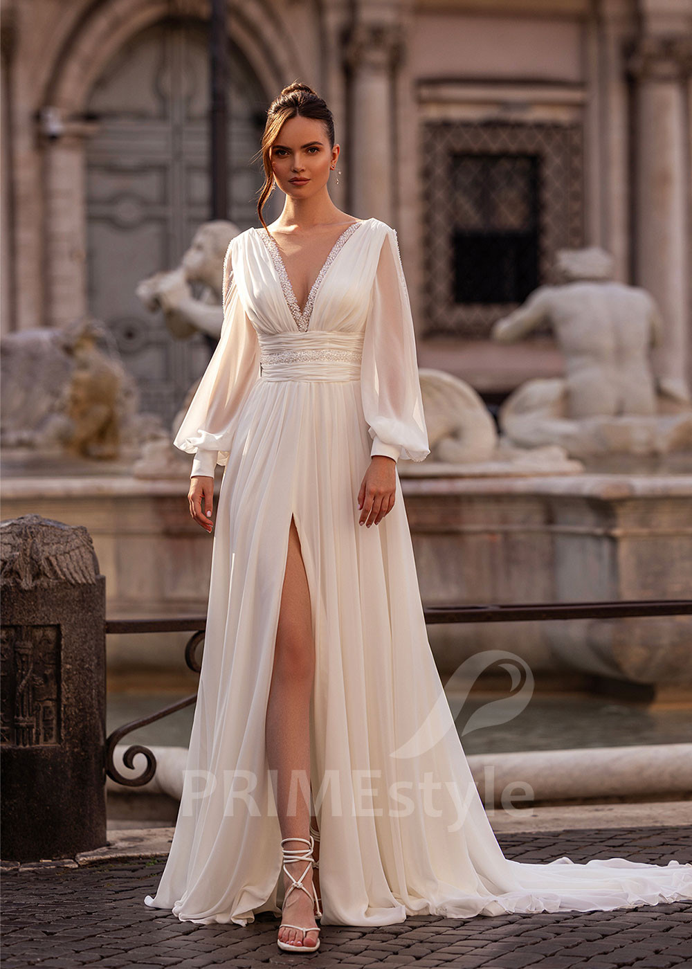 Elegantné boho svadobné šaty RS871