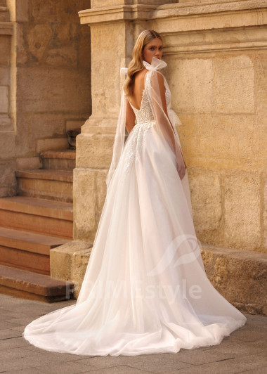 Svadobné šaty na ramienka Sandra - primestyle.sk