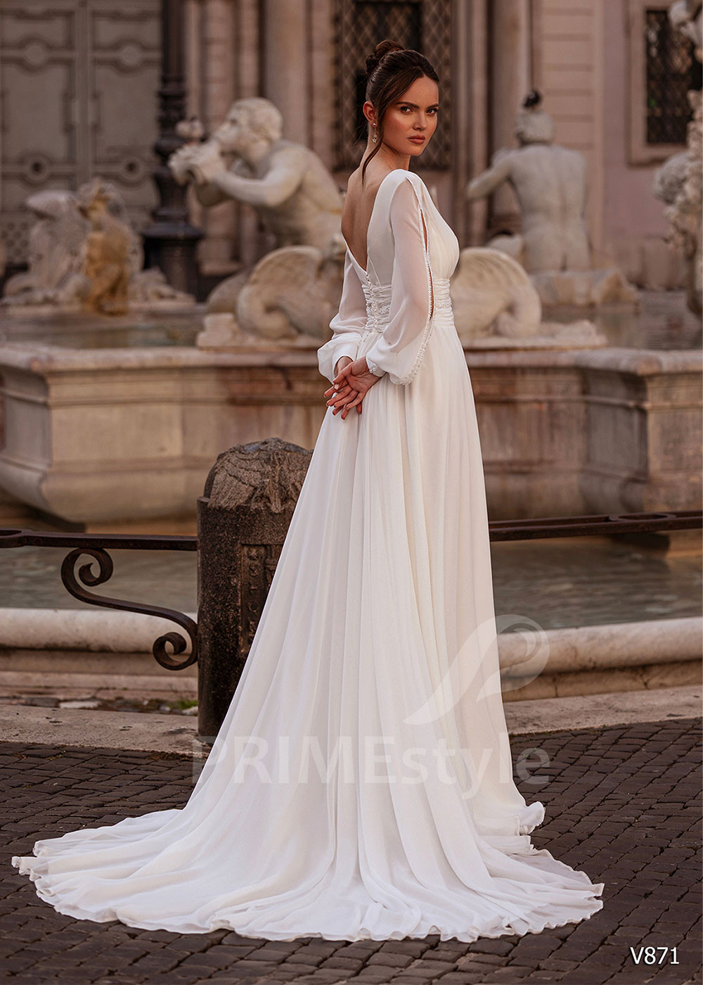 Elegantné boho svadobné šaty RS871