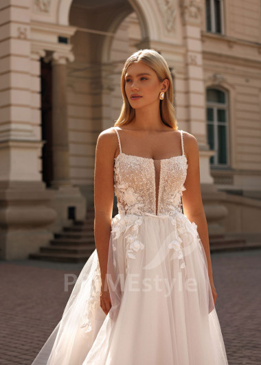 Svadobné šaty na ramienka Tiana - primestyle.sk